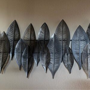 Elegant Black Leaf Wall Print 8x10